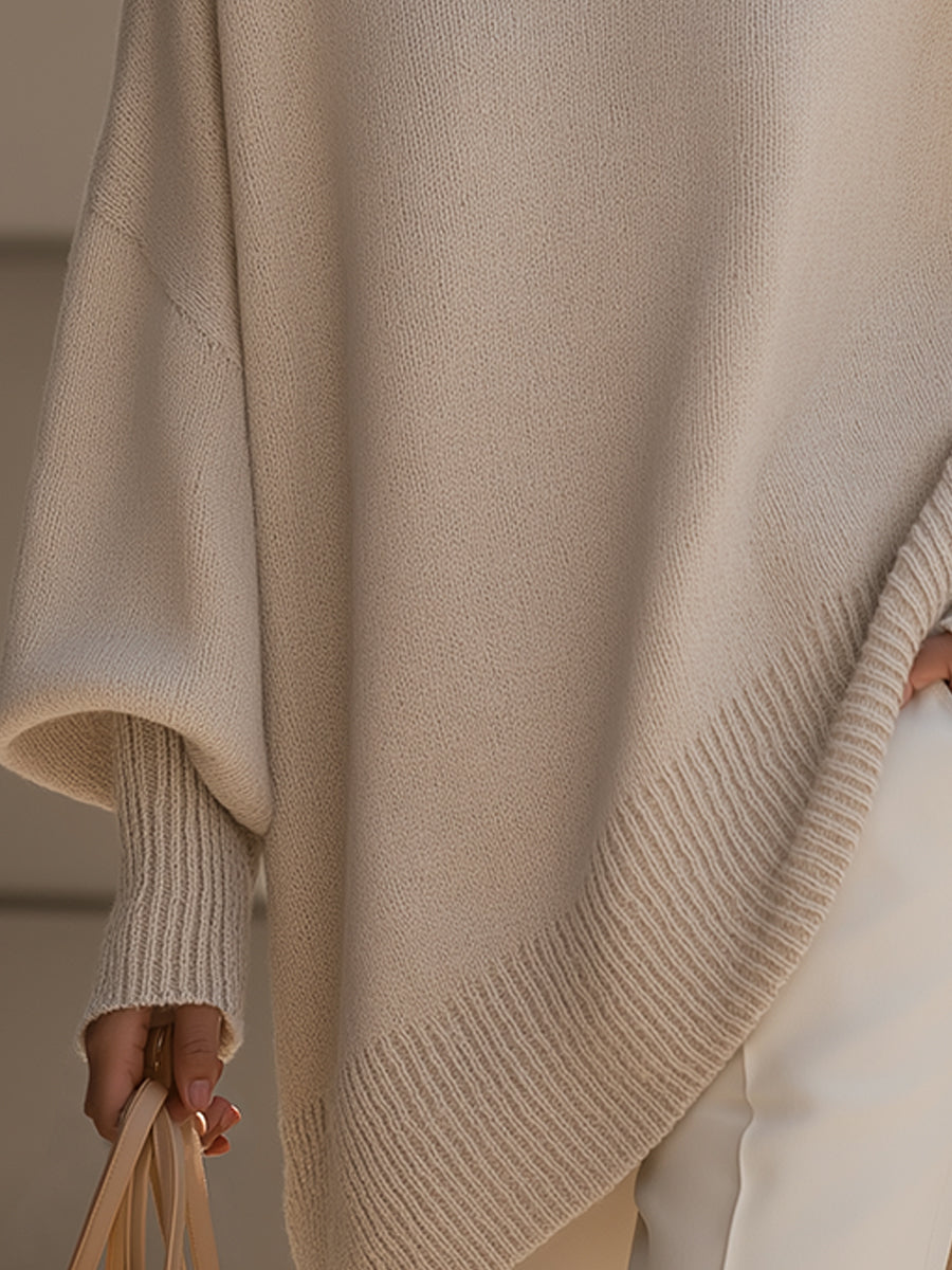 Jenny | Oversized Draped Wide-Neck Sweater