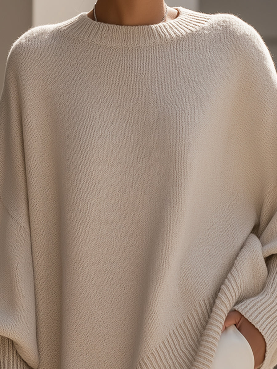 Jenny | Oversized Draped Wide-Neck Sweater