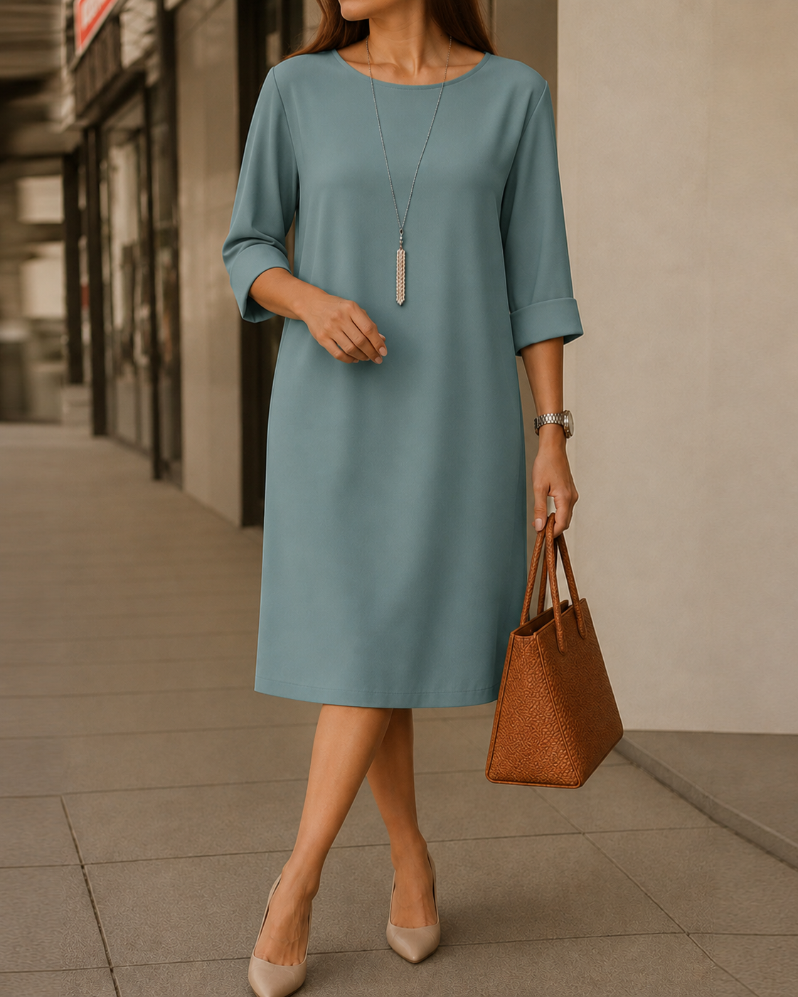 Odette | Flattering Flowing Midi Dress