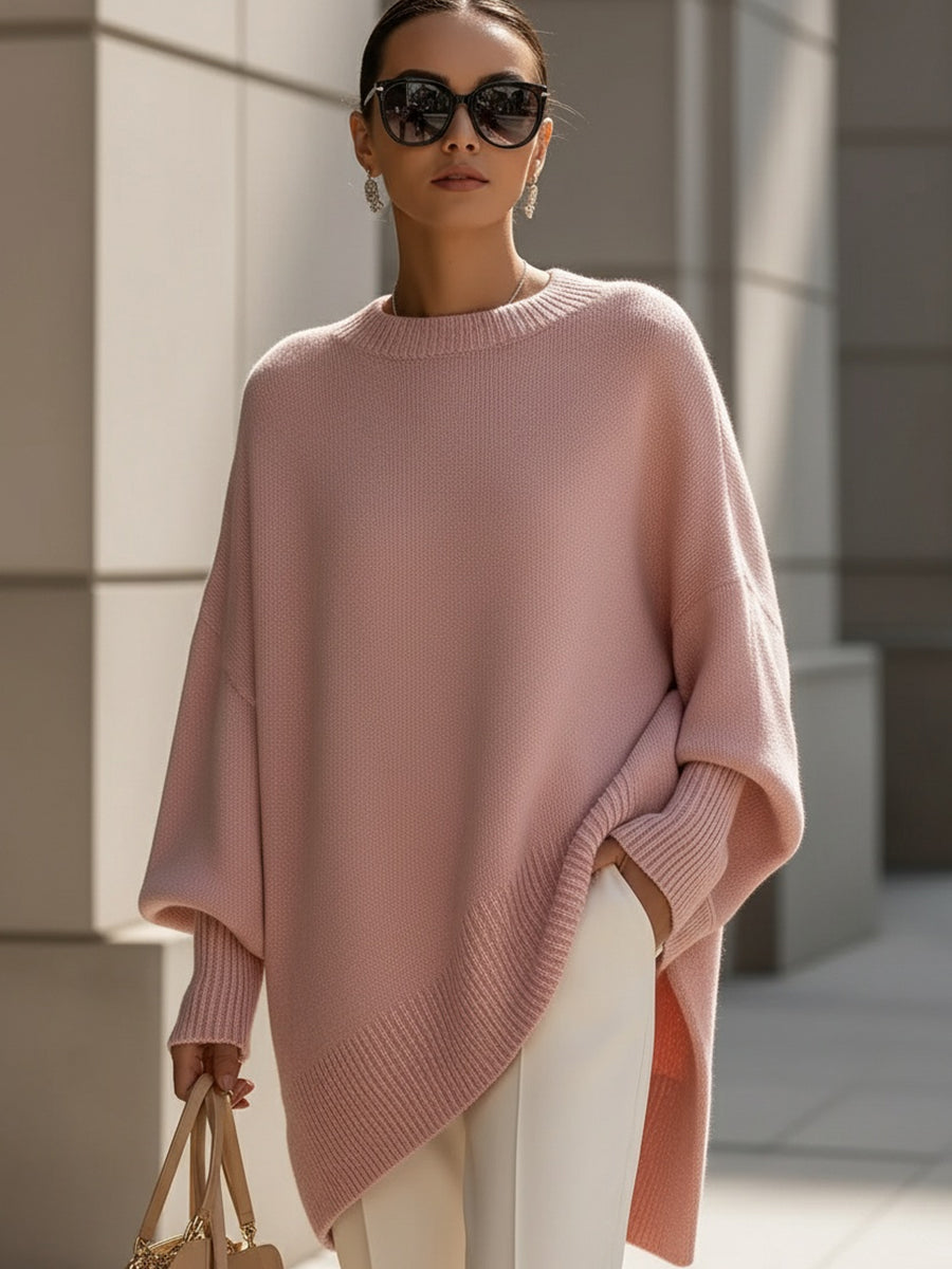 Jenny | Oversized Draped Wide-Neck Sweater