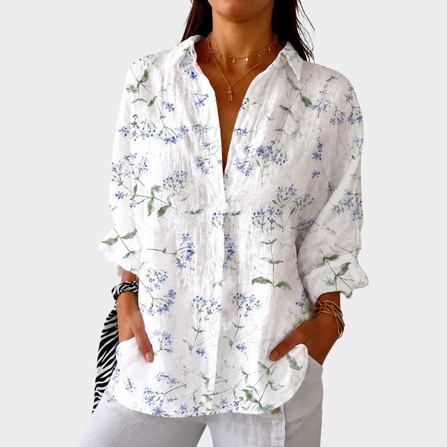 White Meadow Sprig Blouse