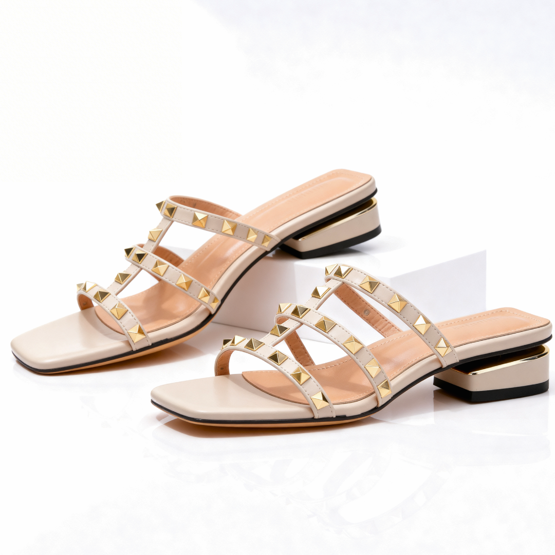 Lola | Studded Mule Heels