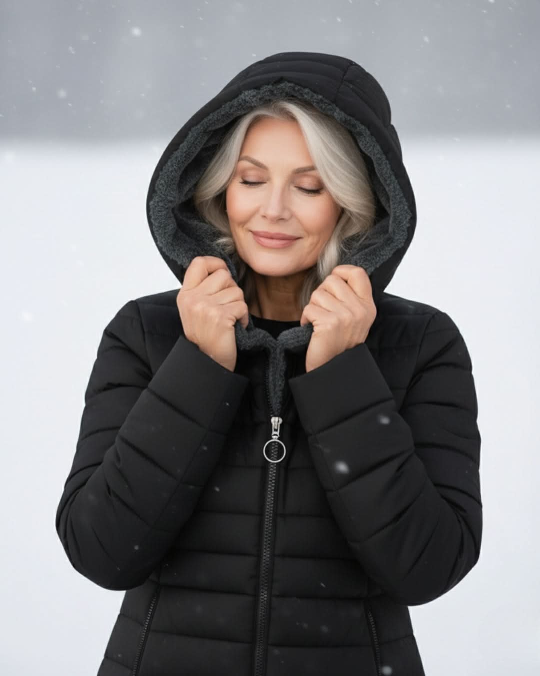 Hazel | Fleece-Lined A-Line Quilted Winter Jacket
