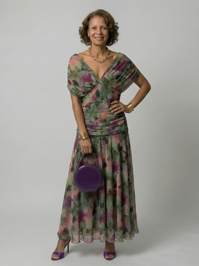 Ruth | Off Shoulder Flow Midi Dress