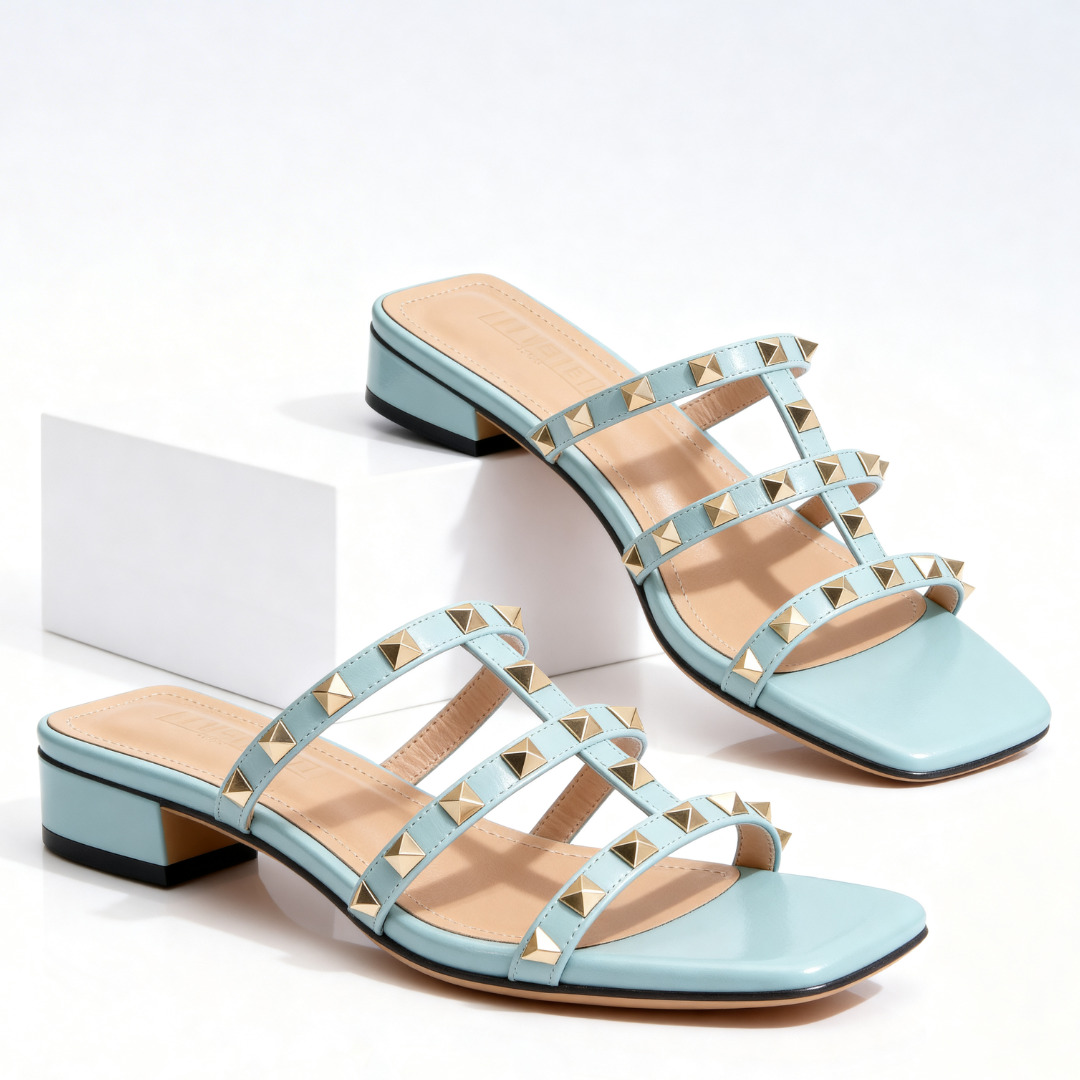 Lola | Studded Mule Heels