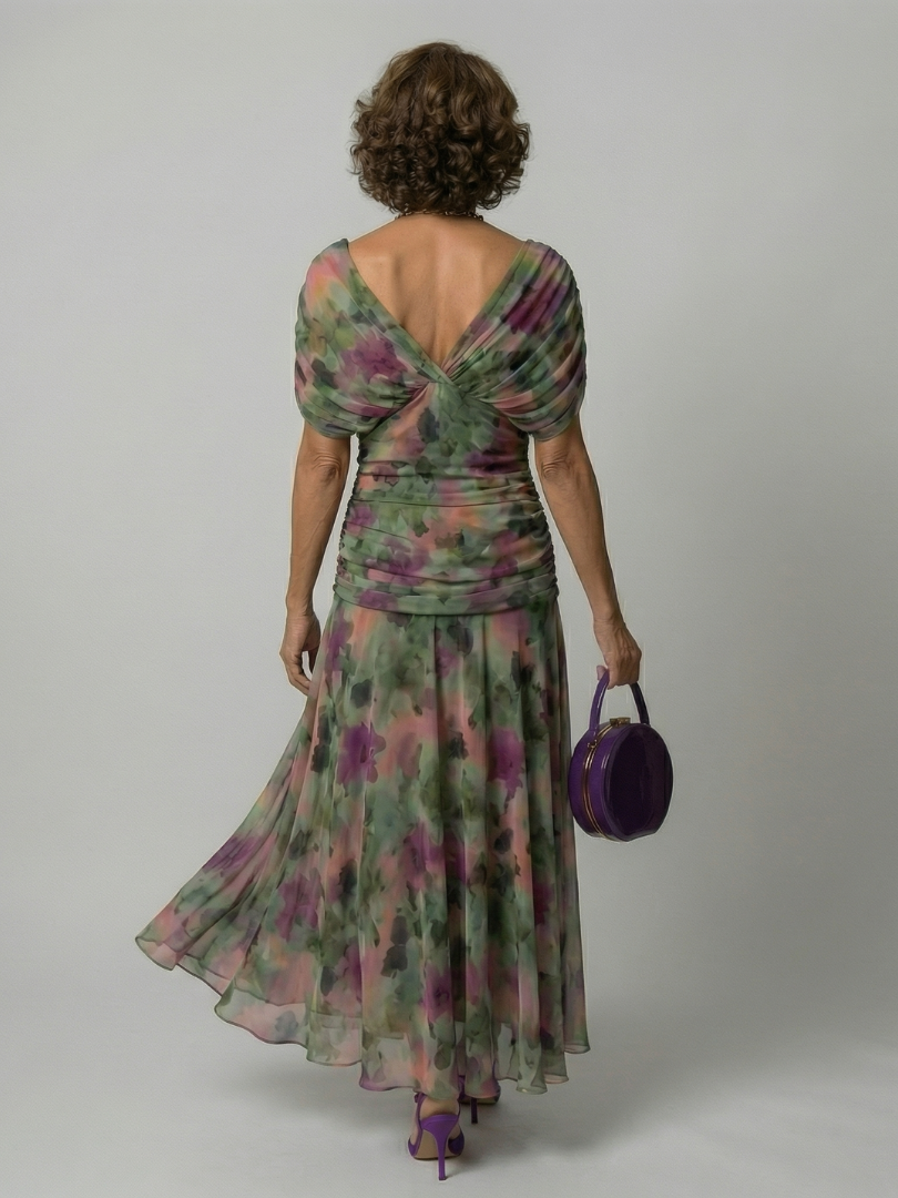 Ruth | Off Shoulder Flow Midi Dress