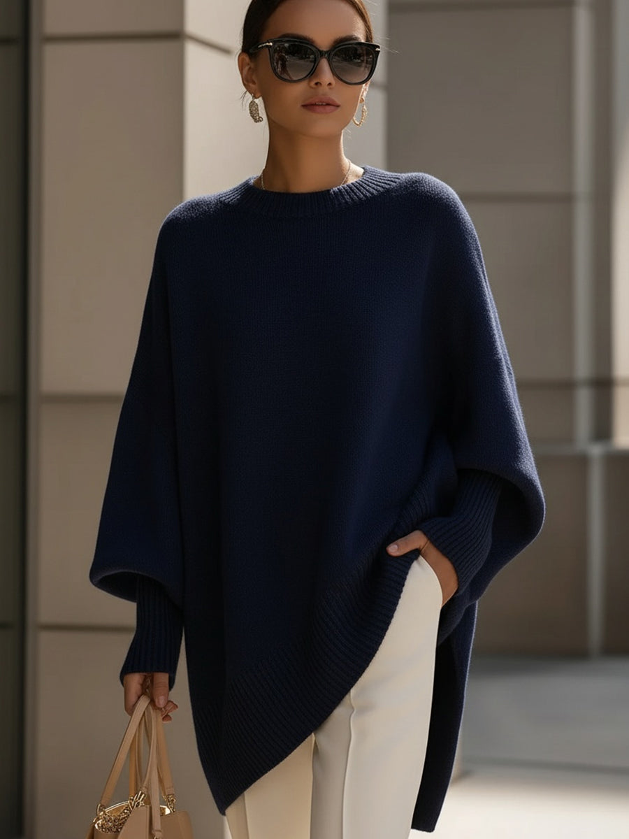 Jenny | Oversized Draped Wide-Neck Sweater