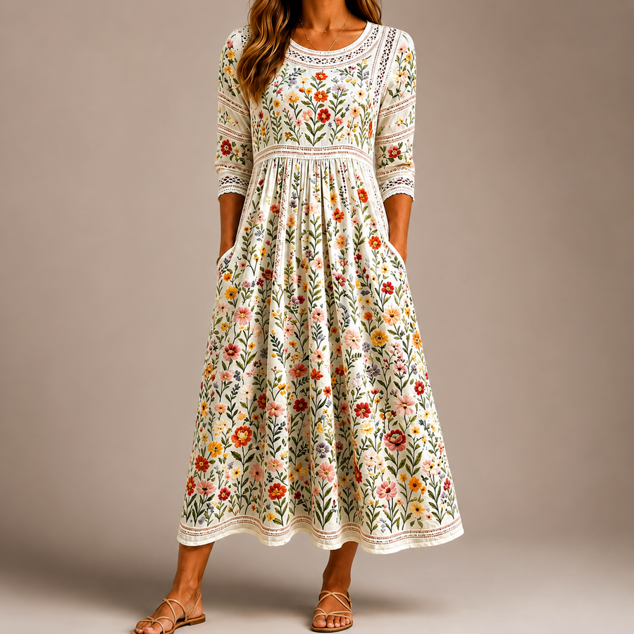 Daisy | Floral Midi Dress
