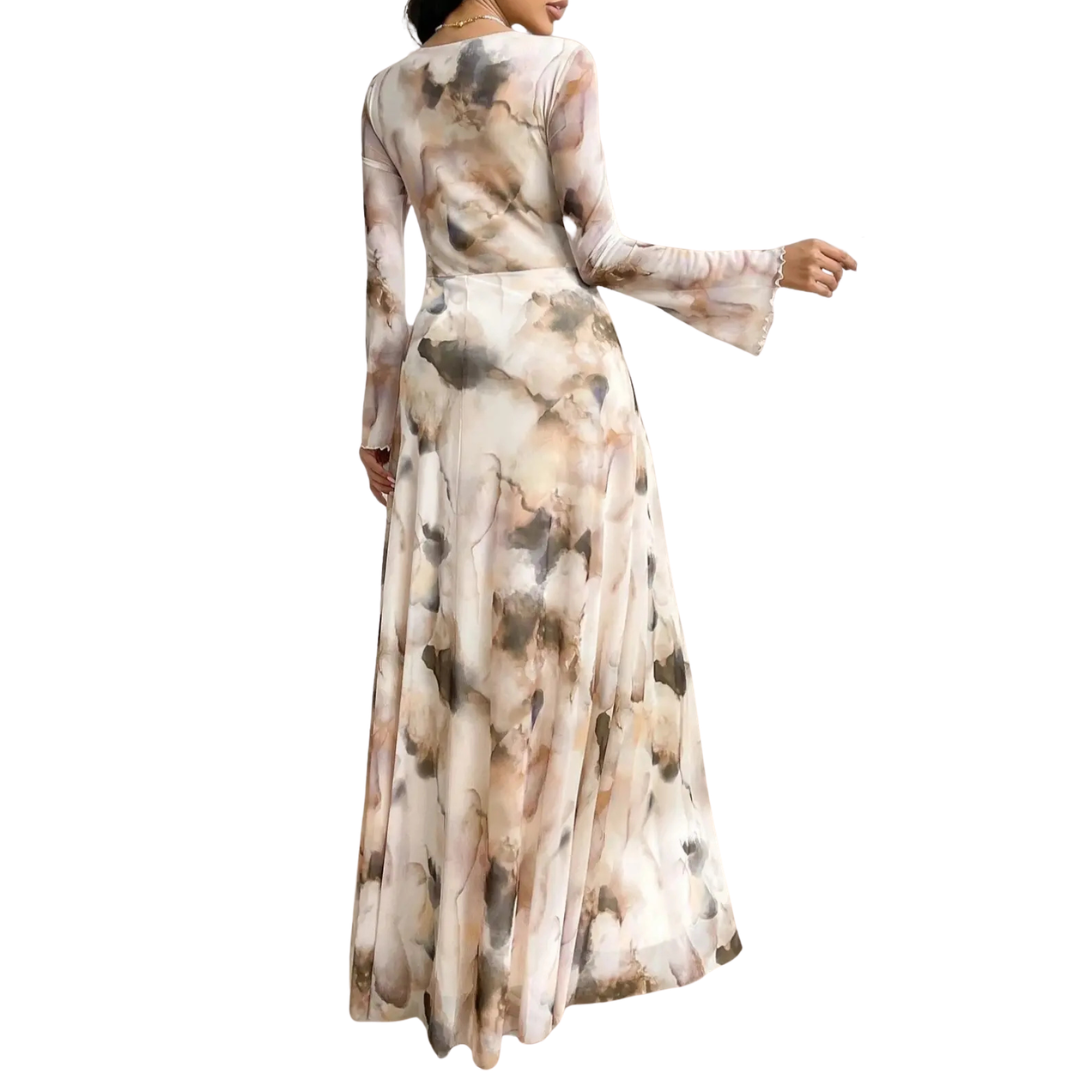 Celeste | Tie-Dye Mesh Print Dress
