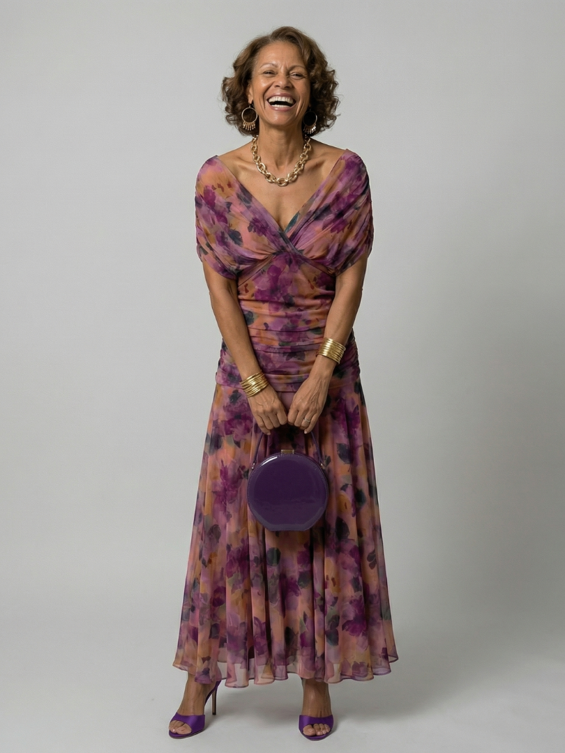 Ruth | Off Shoulder Flow Midi Dress