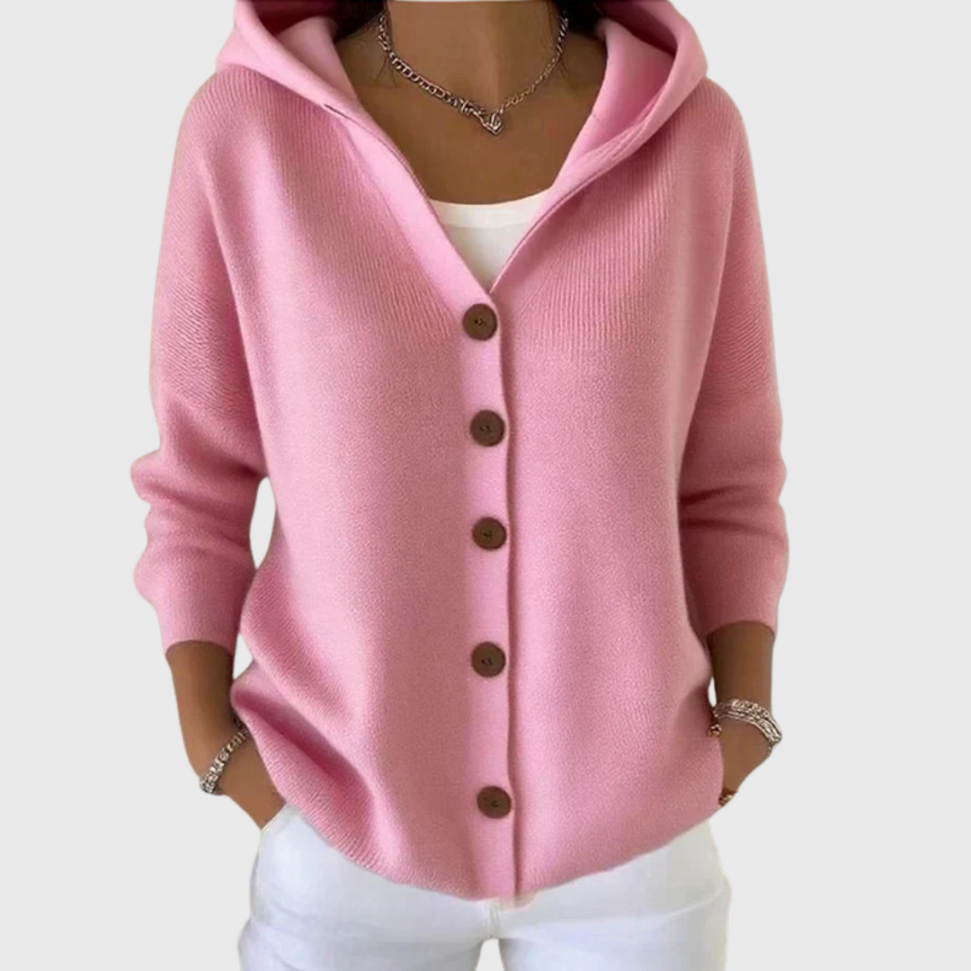 Elma | Hooded Button-Up Cardigan