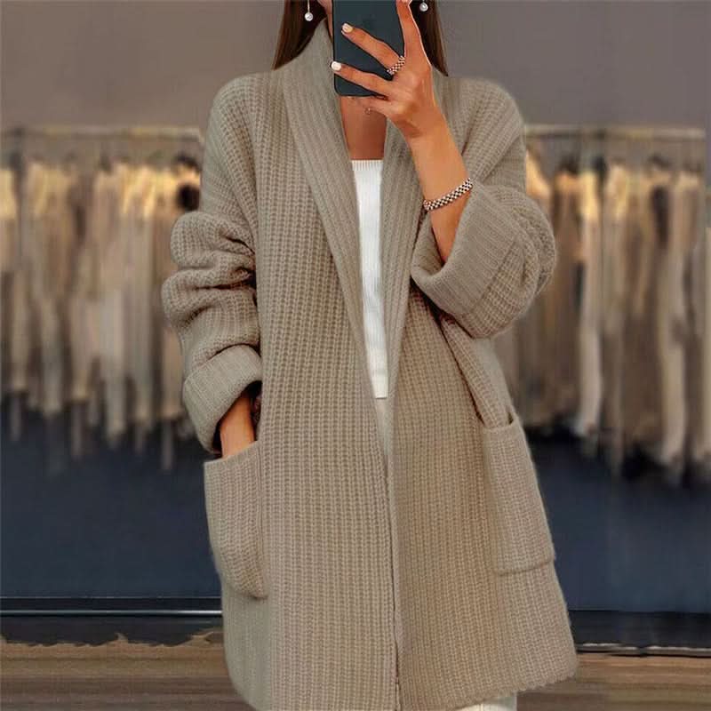 Thalira | Merino Wool Open-Front Cardigan