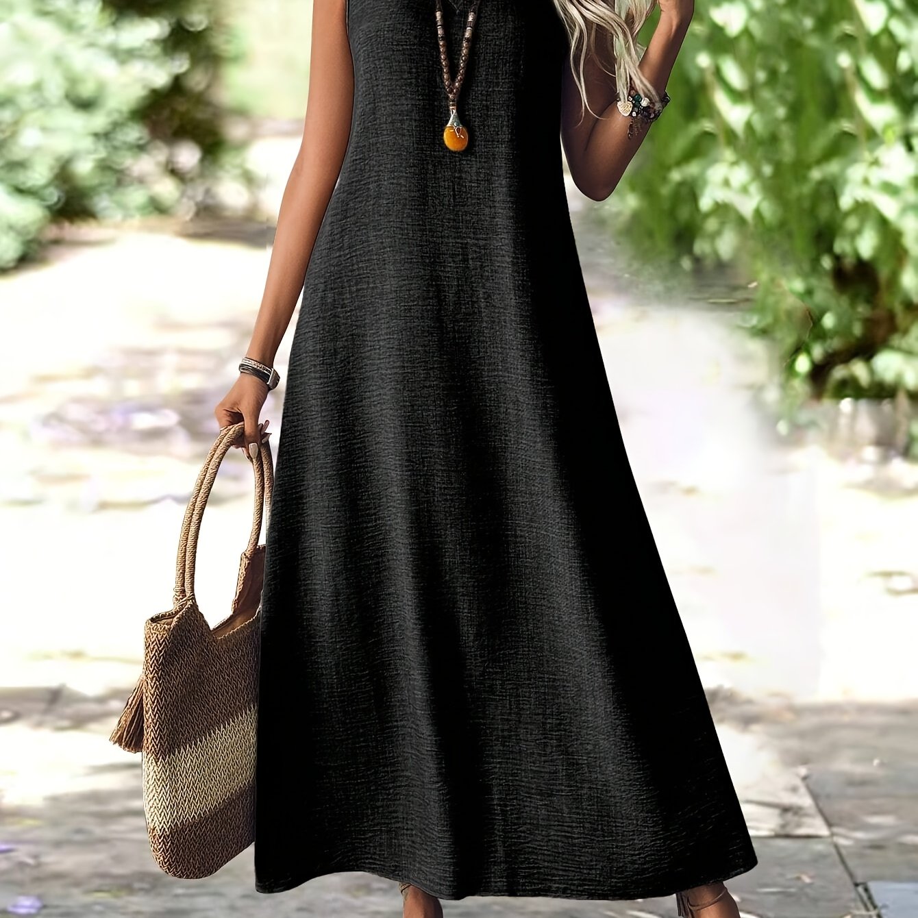 Barbara | Sleeveless V-neck Tunic Dress