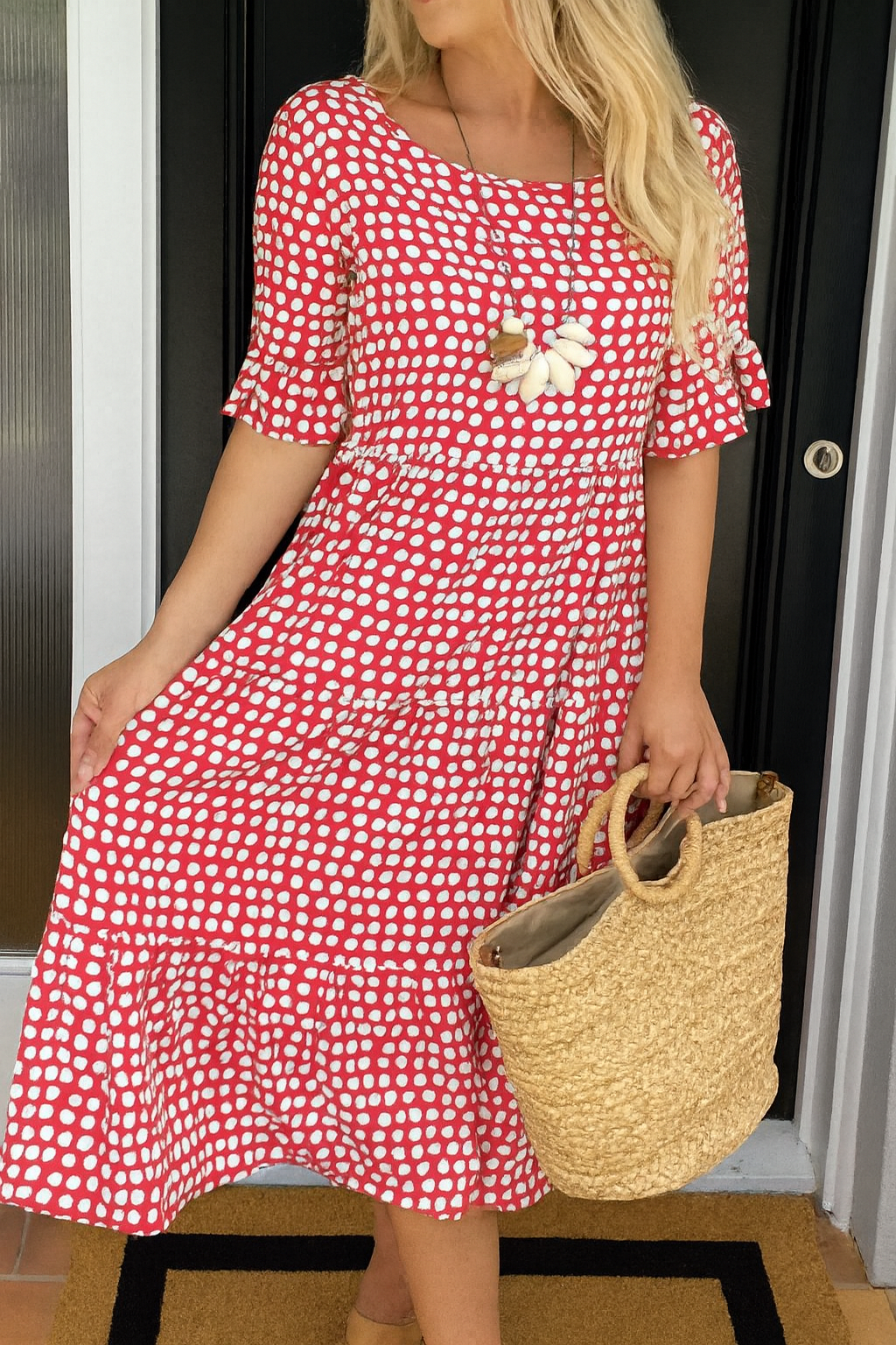 Susan | Short-Sleeve Midi Dress