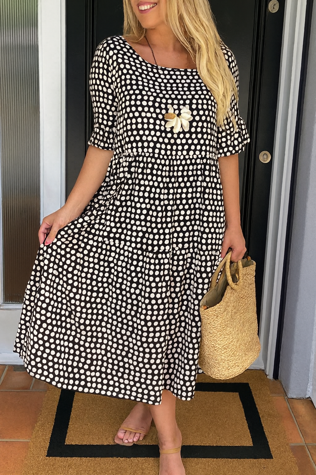 Susan | Short-Sleeve Midi Dress