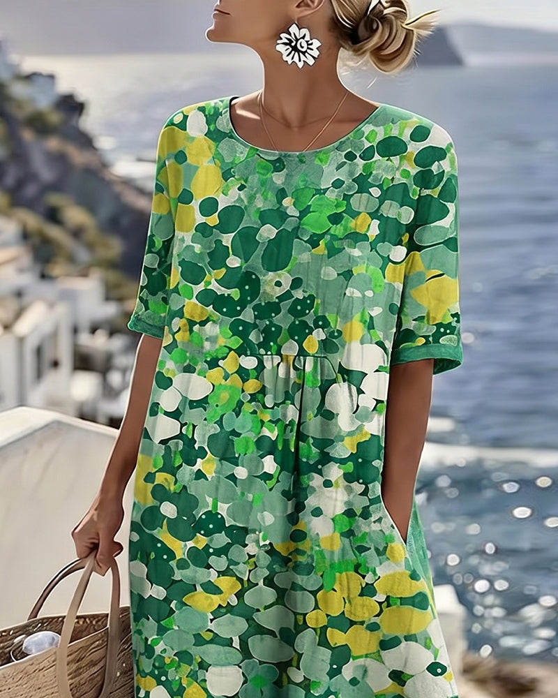 Olivia | Elegant Floral Summer Midi Dress