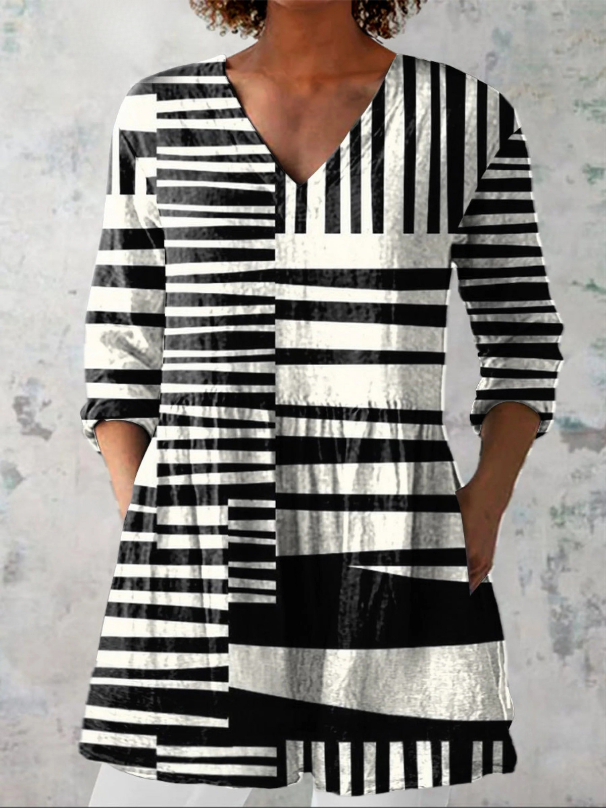 Jean | Long Blouse with V-Neck