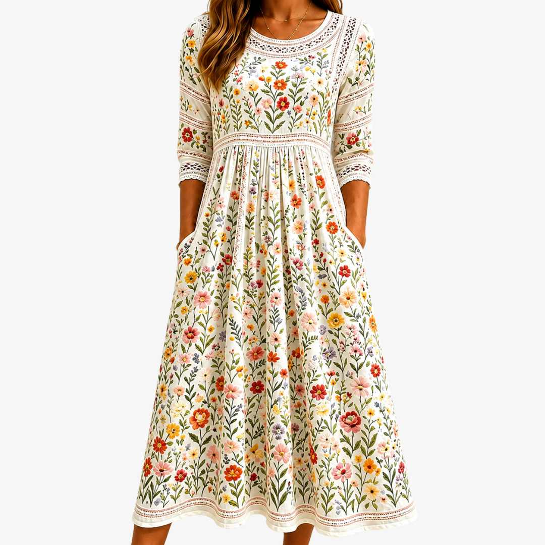 Daisy | Floral Midi Dress
