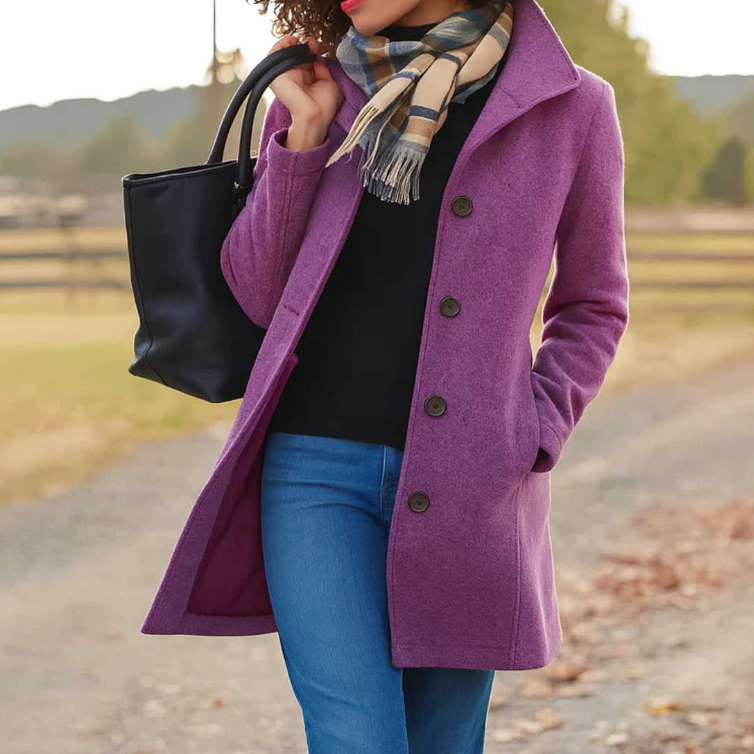 Noelle | Heritage Wool Button Coat