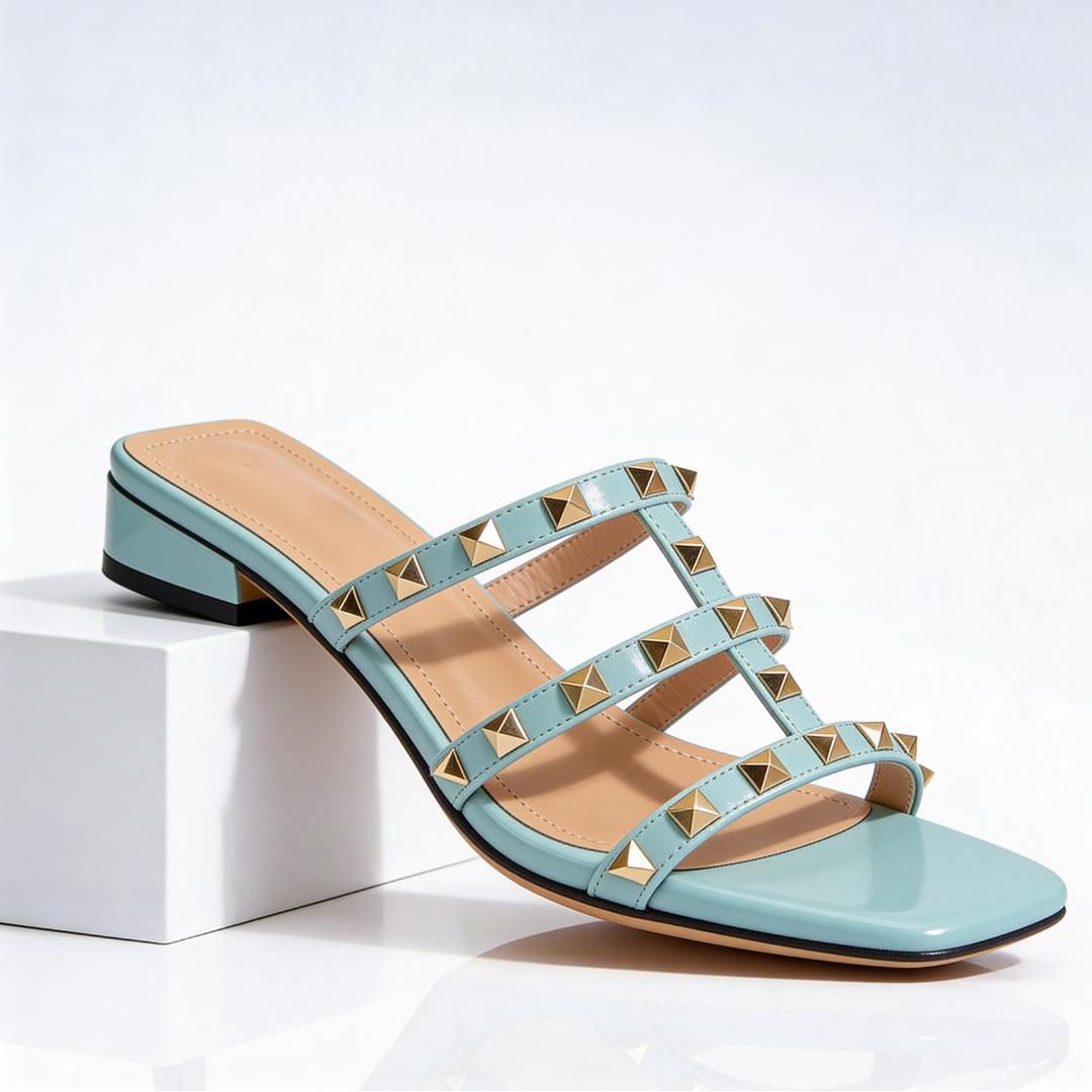 Lola | Studded Mule Heels