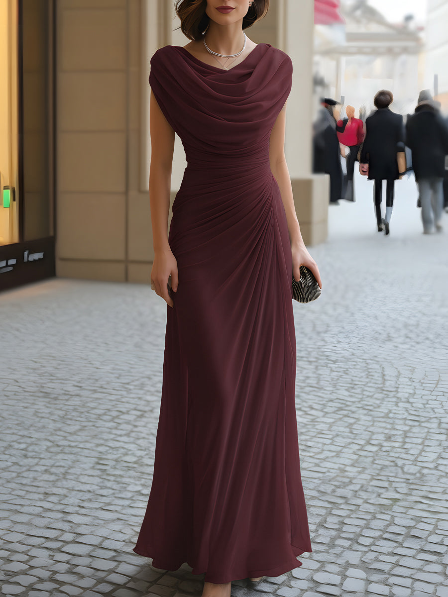 Evangeline | Draped Elegant Maxi Dress