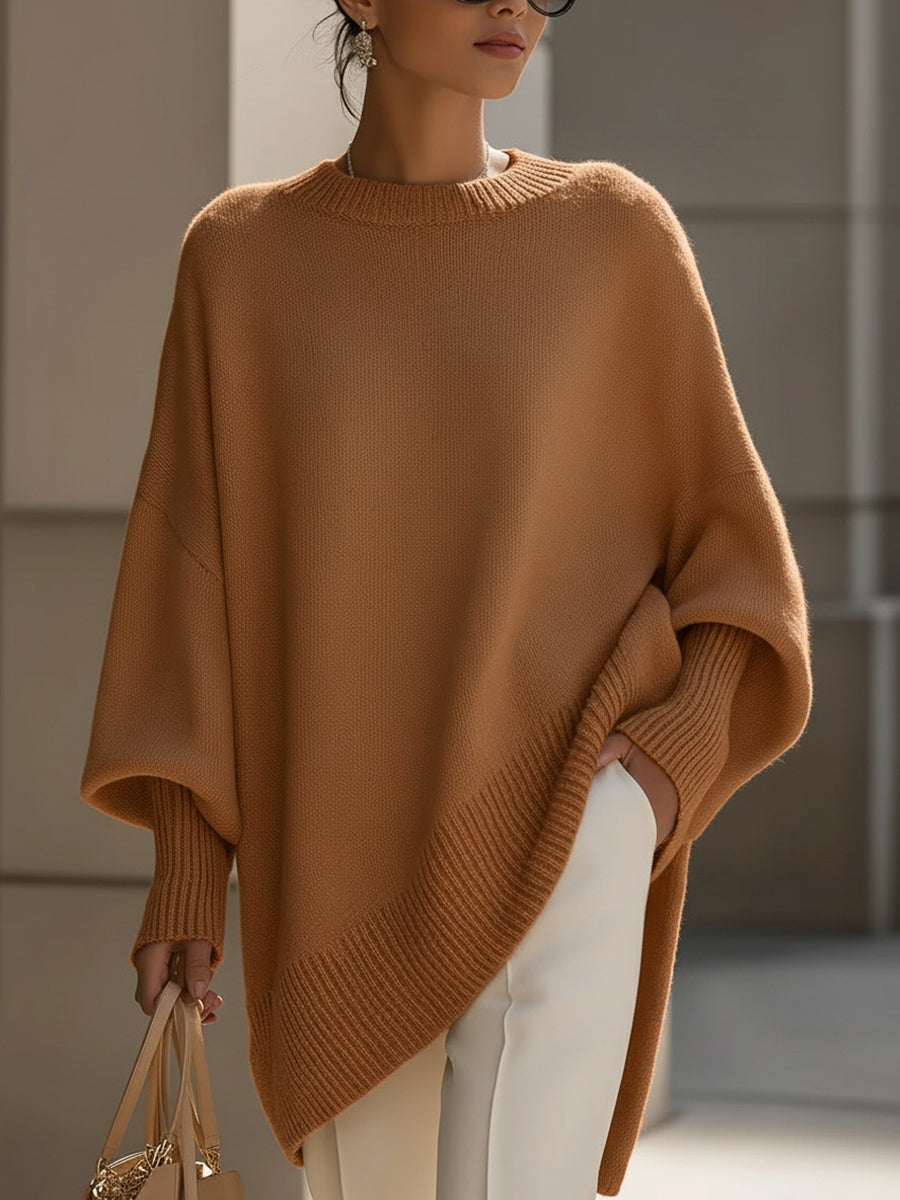 Jenny | Oversized Draped Wide-Neck Sweater