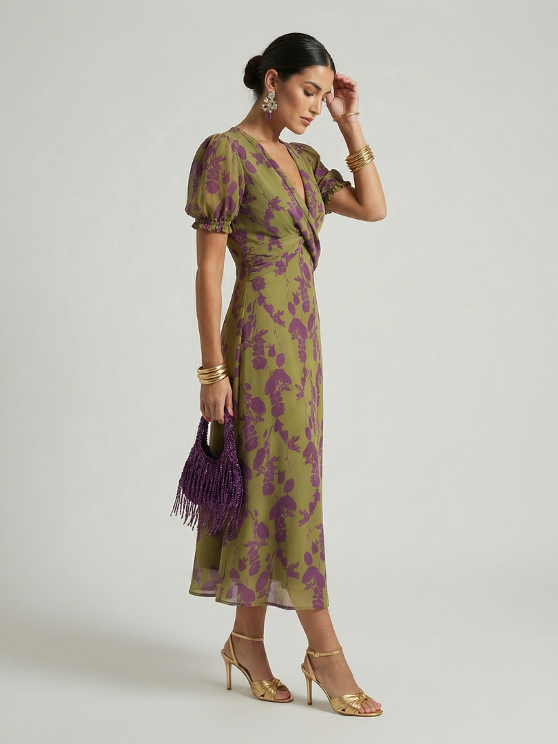 Fiona | Relaxed Floral Midi Dress