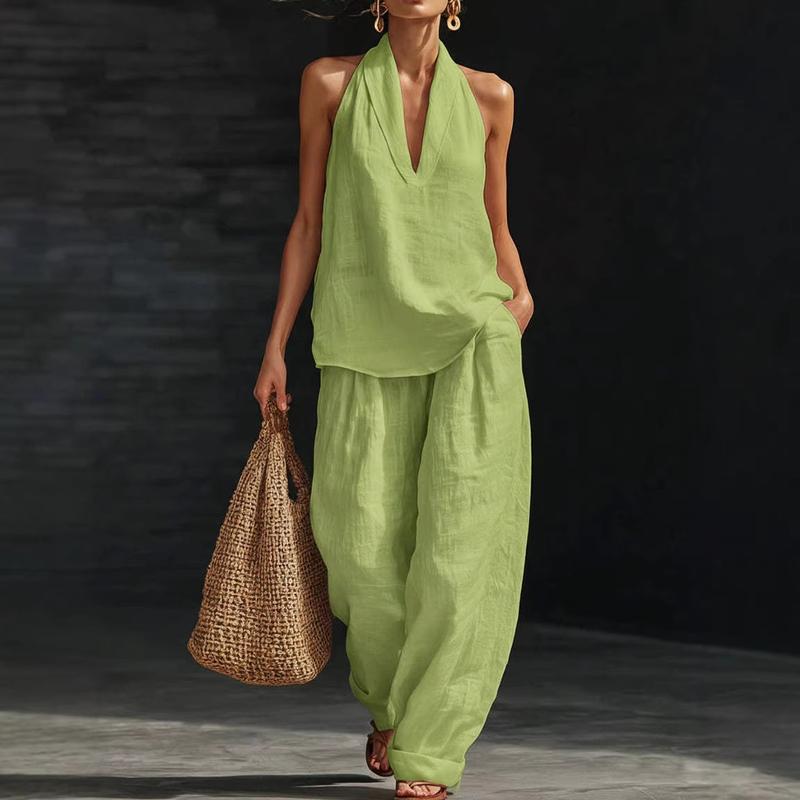 AINHOA | LINEN-TEXTURED TWO-PIECE SET
