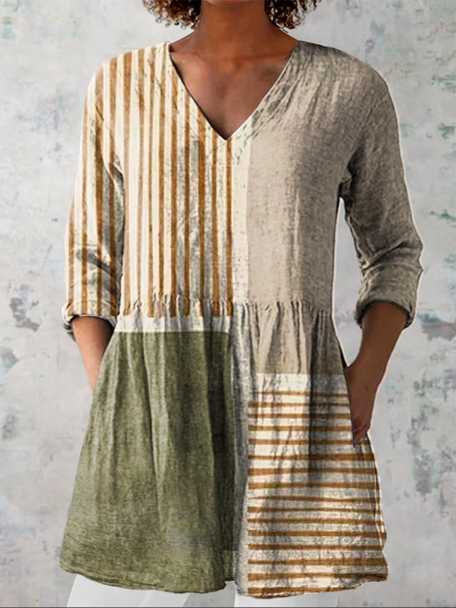 Ann | Long Blouse with V-Neck