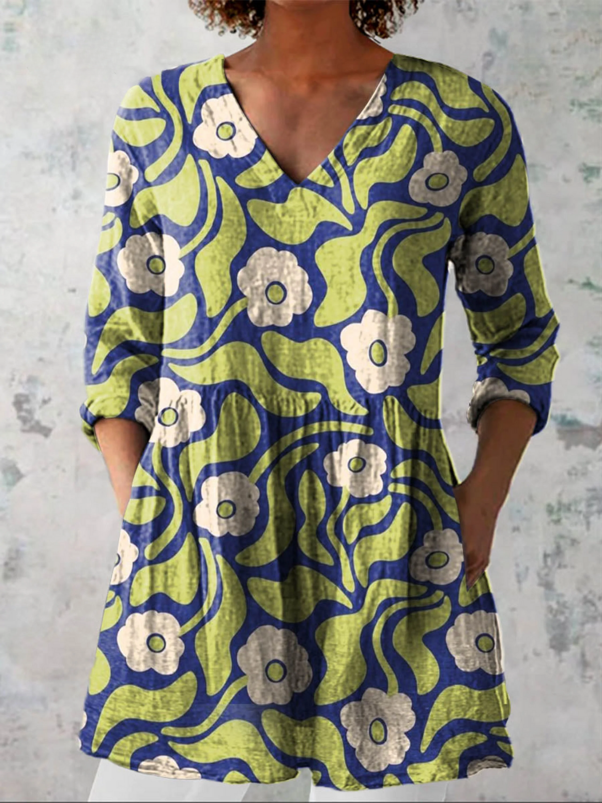 Barbara | Long Blouse with V-Neck