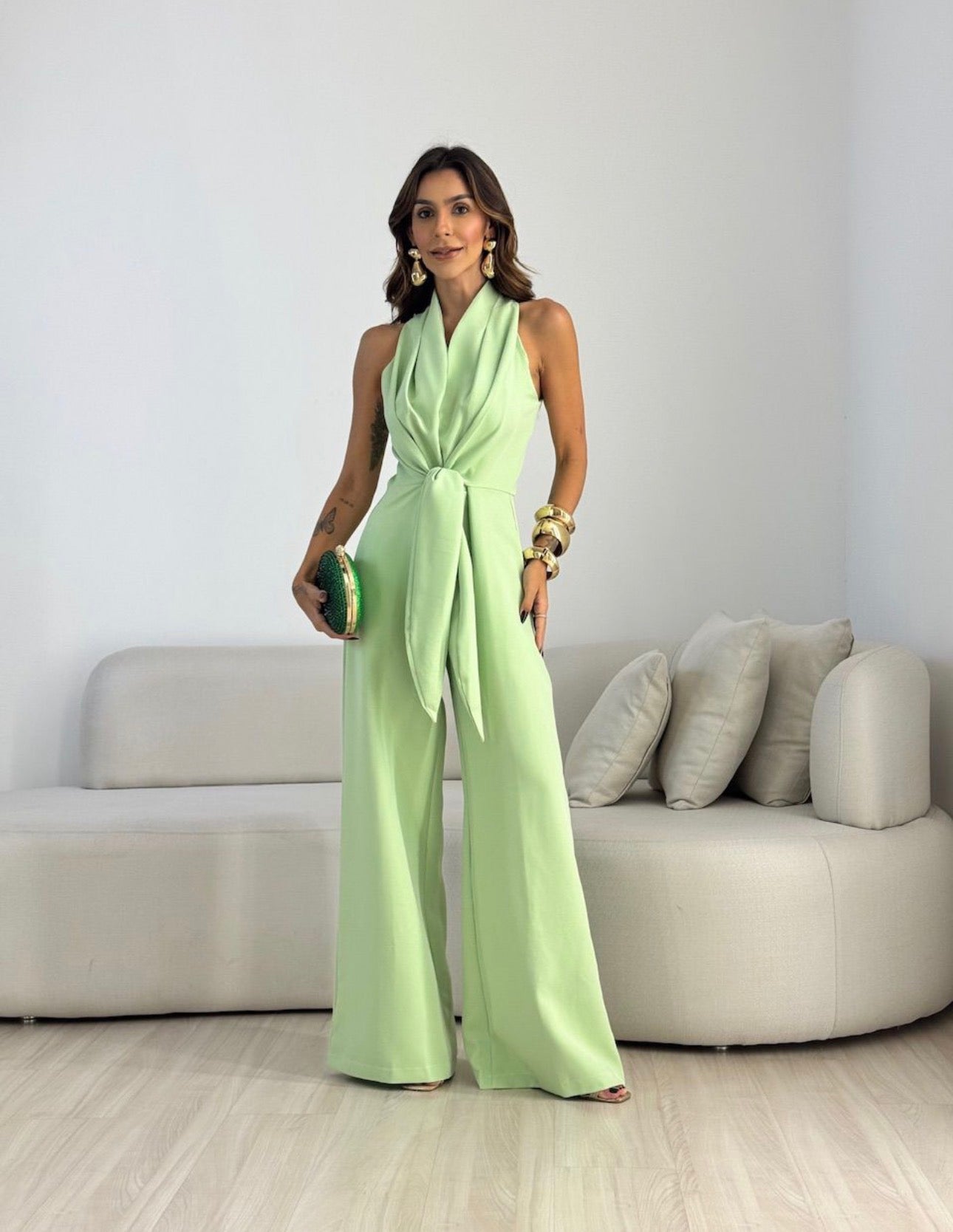 Doris - Elegant Tie-Waist Jumpsuit