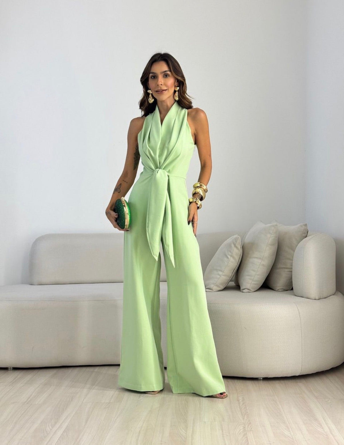Doris - Elegant Tie-Waist Jumpsuit