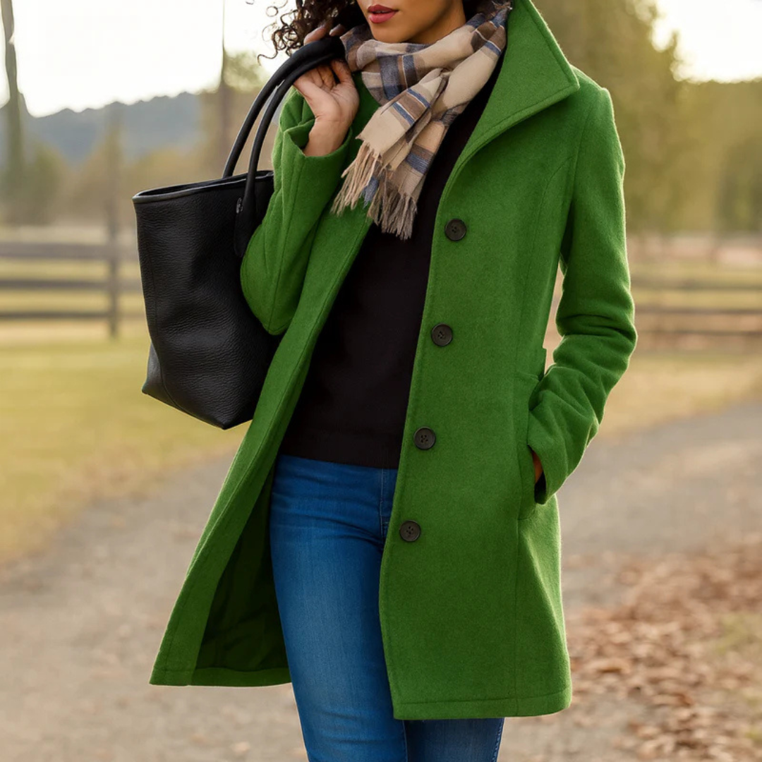 Noelle | Heritage Wool Button Coat