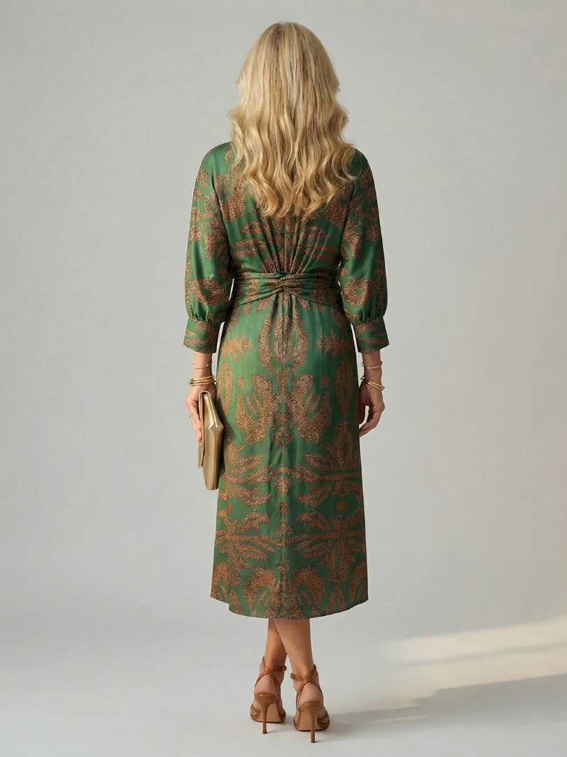 Norma | Natural Wrap Midi Dress