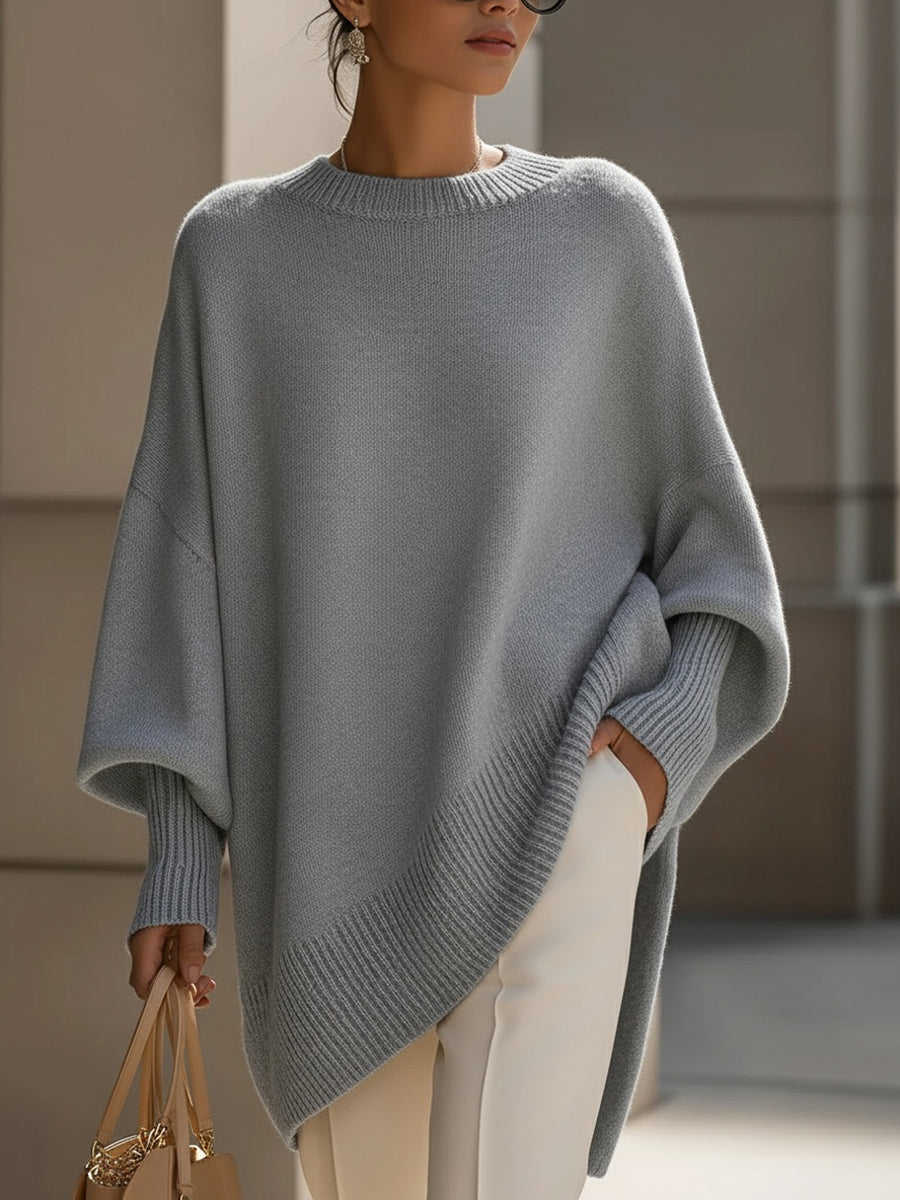 Jenny | Oversized Draped Wide-Neck Sweater