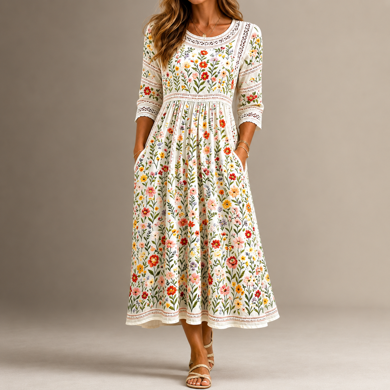 Daisy | Floral Midi Dress