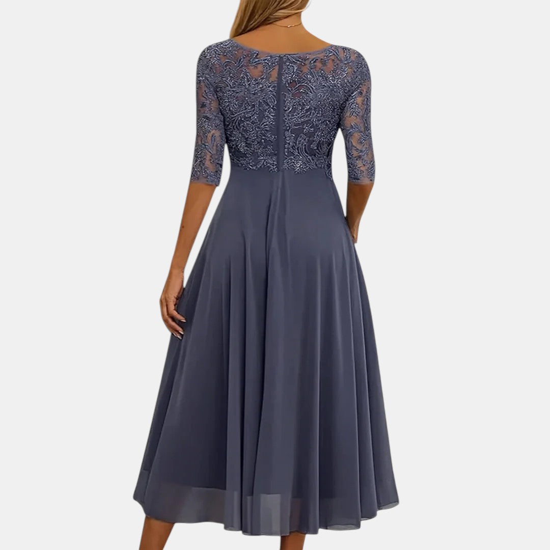 Maria - Elegant Lace Midi Dress