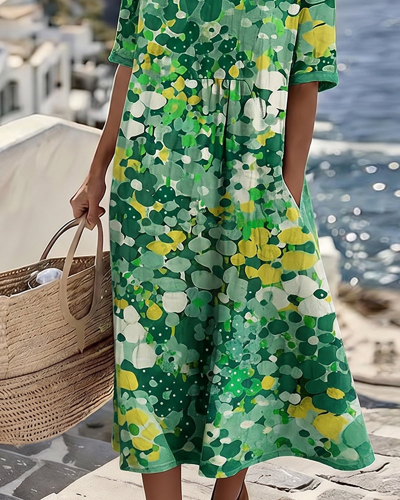 Olivia | Elegant Floral Summer Midi Dress