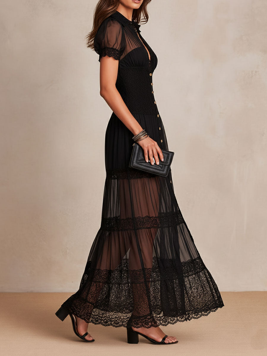 Lorelei | Graceful Buttoned Maxi Dress