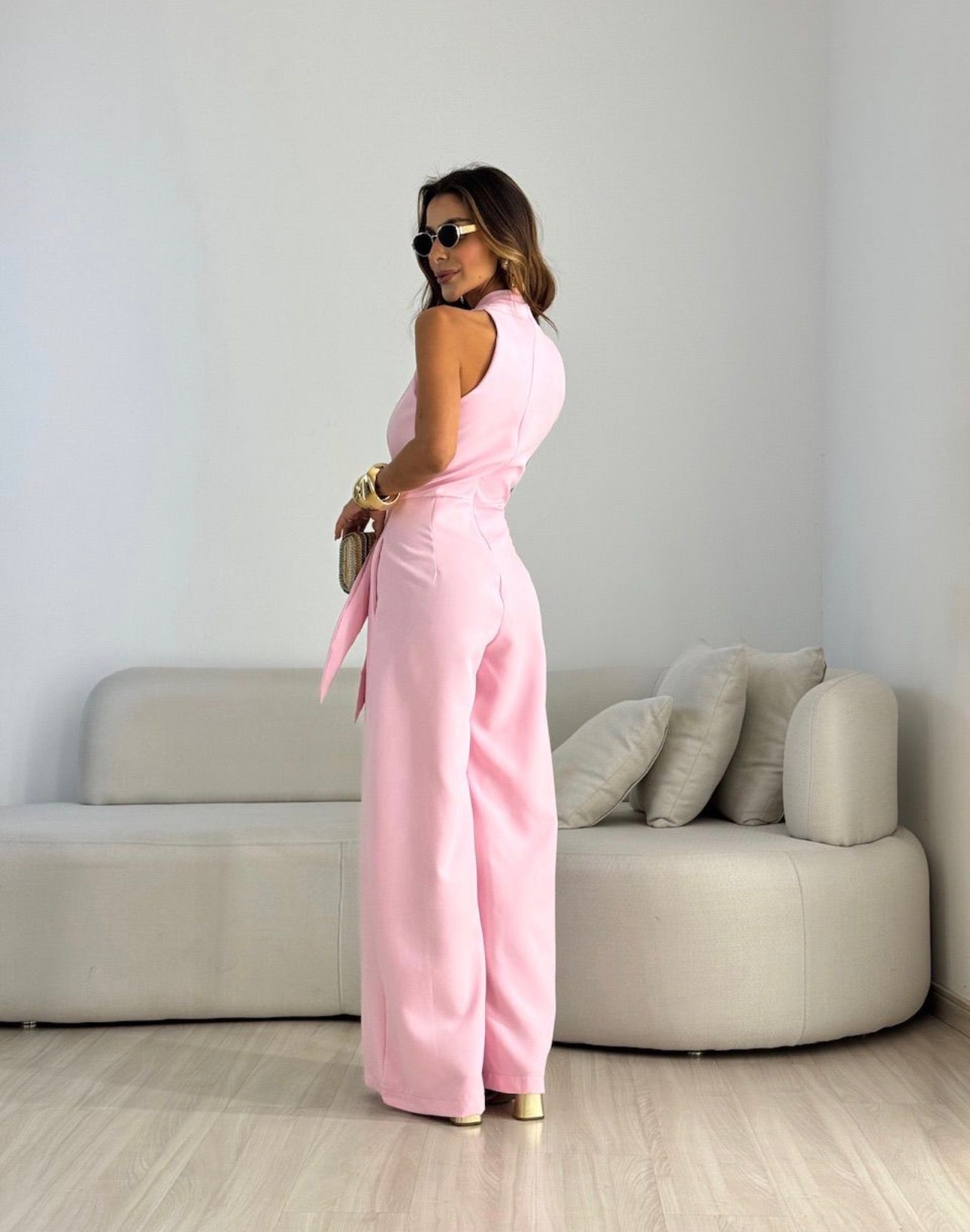 Doris - Elegant Tie-Waist Jumpsuit
