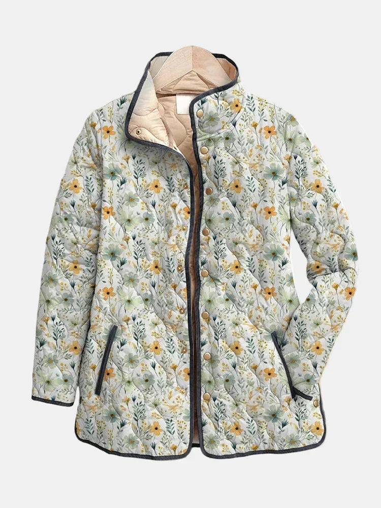 Nola | Floral-Print Quilted Jacket