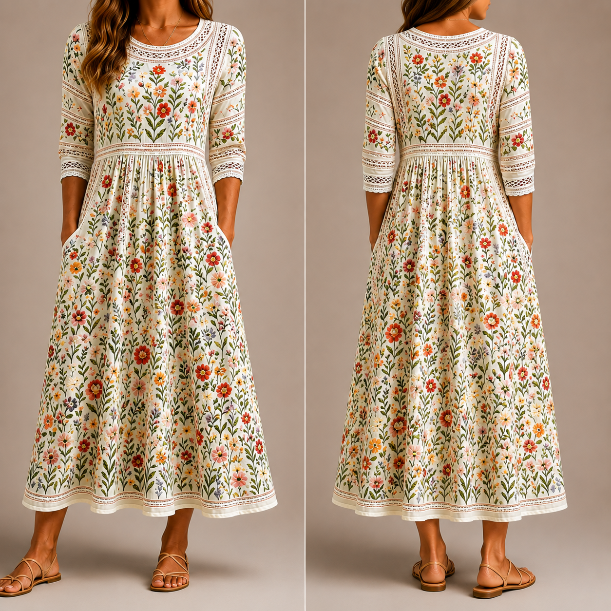 Daisy | Floral Midi Dress