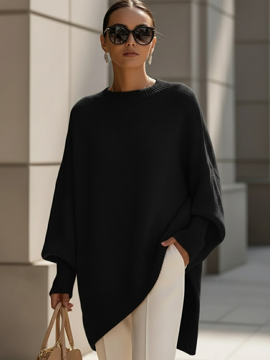 Jenny | Oversized Draped Wide-Neck Sweater