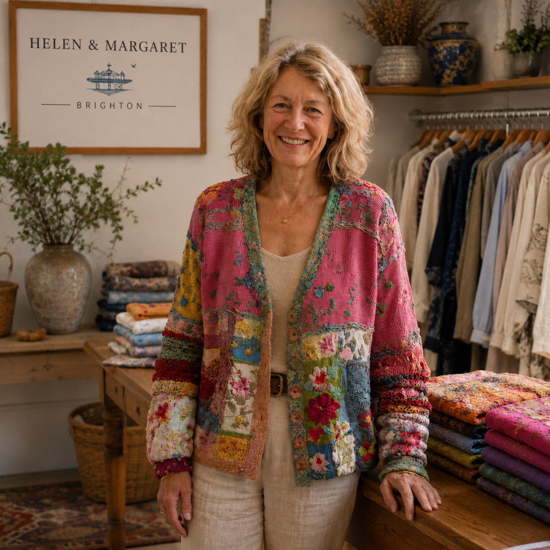 Becky | Boho Patchwork Knit Jacket