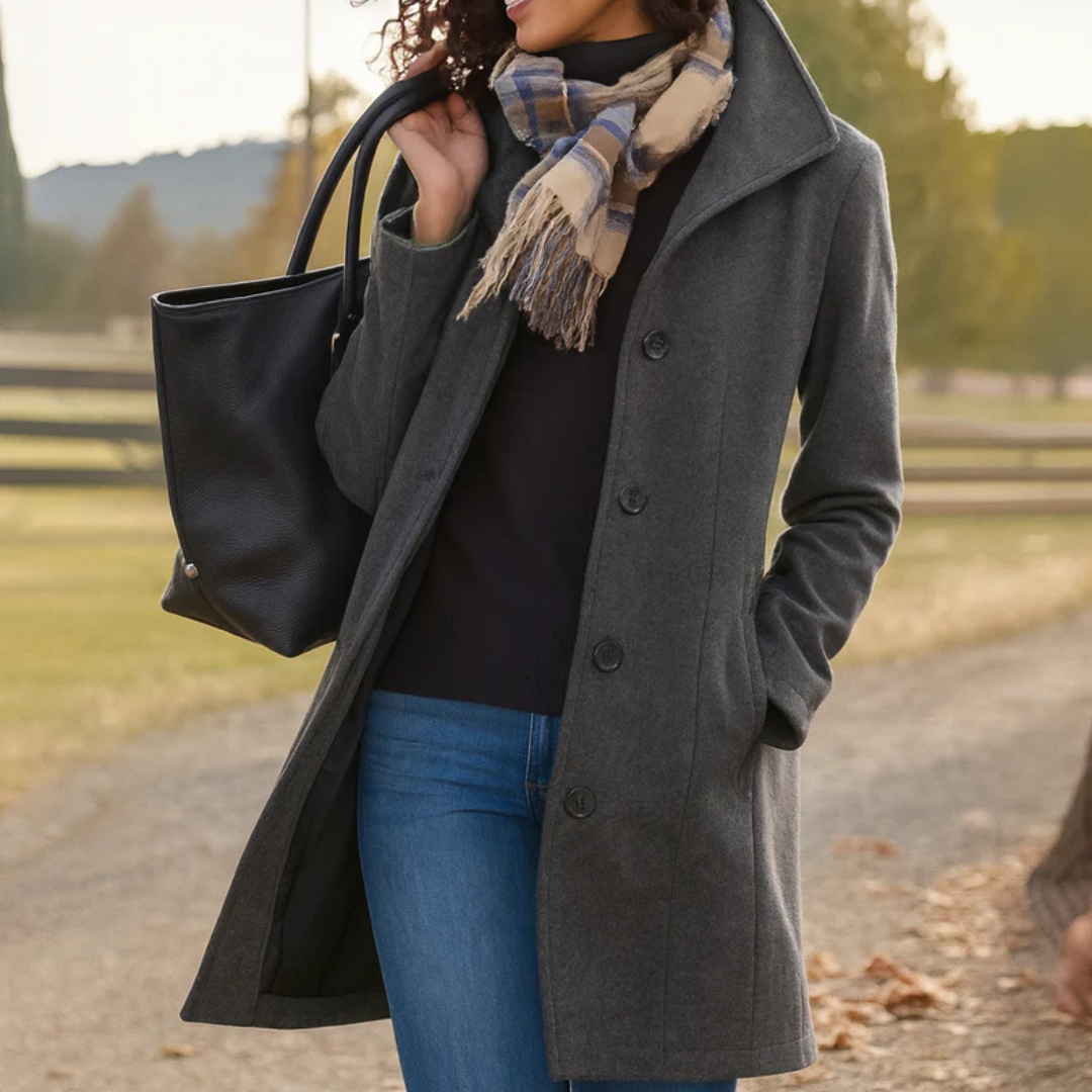 Noelle | Heritage Wool Button Coat