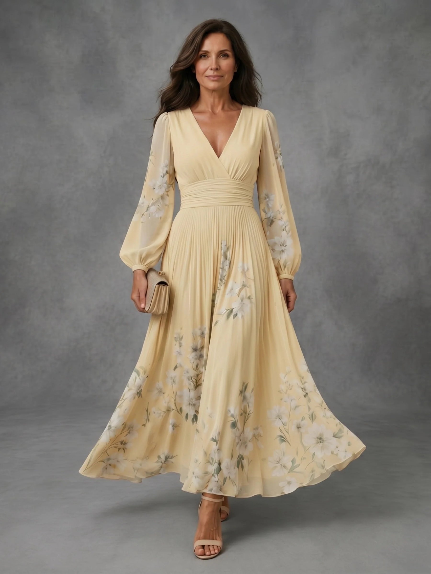 Mathilda | Floral Chiffon Dress