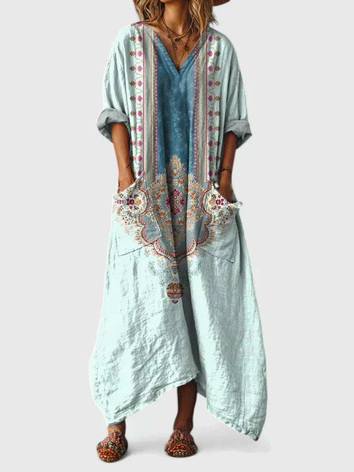 Mariana | Elegant Embroidered Relaxed-Fit Dress