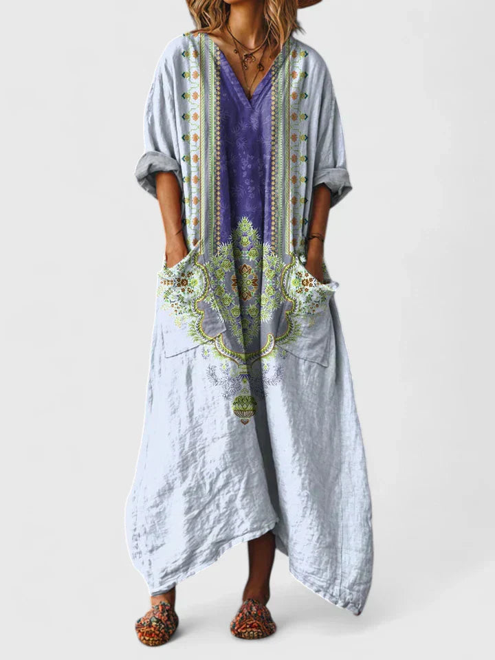 Mariana | Elegant Embroidered Relaxed-Fit Dress