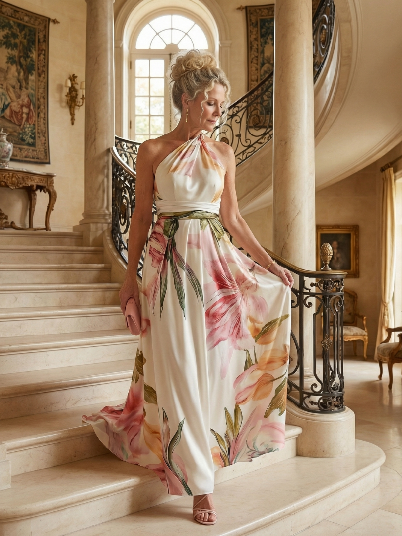 Annabelle | Light Floral Maxi Dress