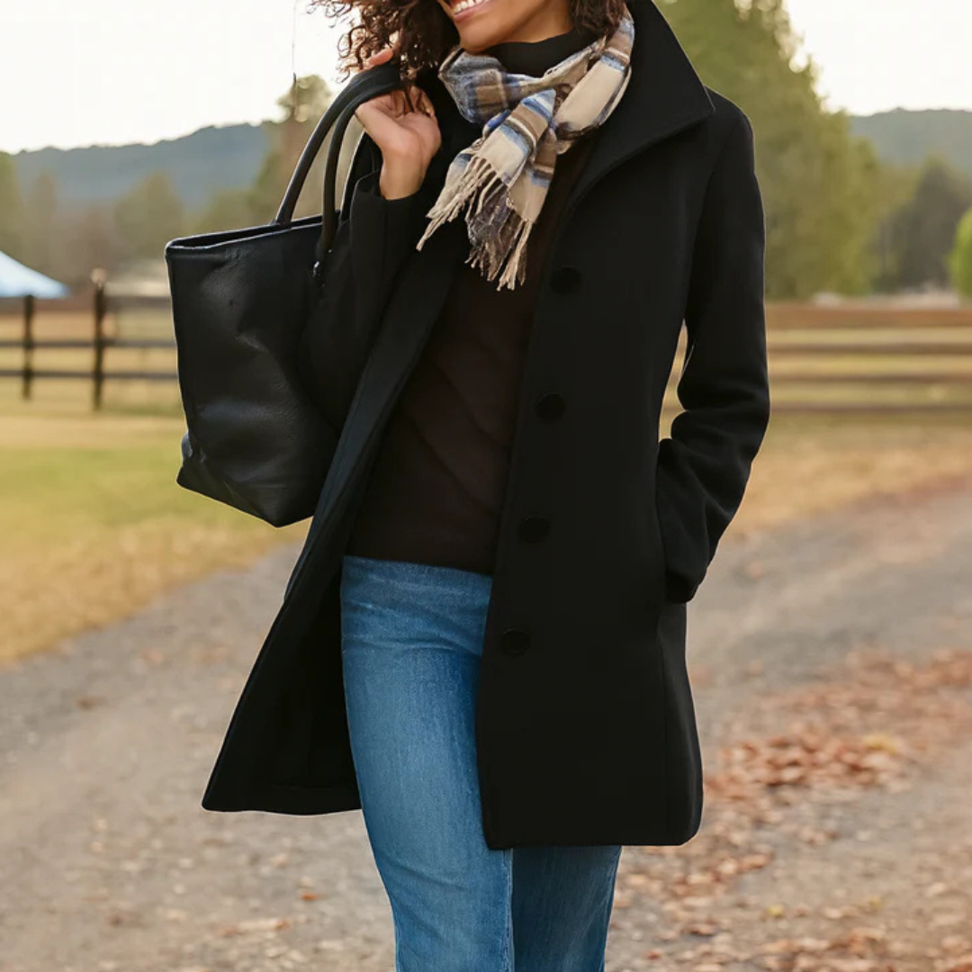 Noelle | Heritage Wool Button Coat